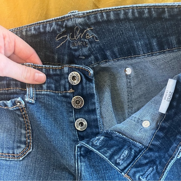 Vintage Silver Jeans Size 27 Bell Bottoms Super Wide Leg Flare Low RiseY2k - Picture 8 of 11